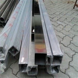 Brushed Stainless Steel Square Pipe